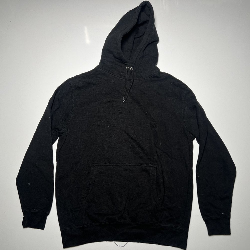 Lane Seven Black Cotton Polyester Standard Hoodie Unisex Size L